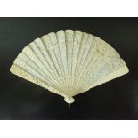 A Chinese canton export brise fan, 19th century,