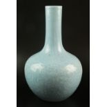 A Chinese Claire De Lune bottle vase, Qing Dynasty, 19th century, with all over glaze,