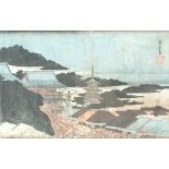 Utagawa Hiroshige (1797-1858) 'Crowd at the year-end fair at Kinryûzan Temple in Asakusa',