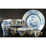 A collection of Chinese blue and white wares, Qianlong Period and later,