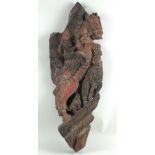 Part of a Tamil Nadu wooden doorway bracket, circa 18th century,