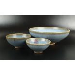 A Chinese Jun Yao bowl, Song Dynasty, with light blue glaze with violet undertones, 8.