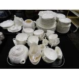 Three trays of Wedgwood Countryware tea and dinnerwares