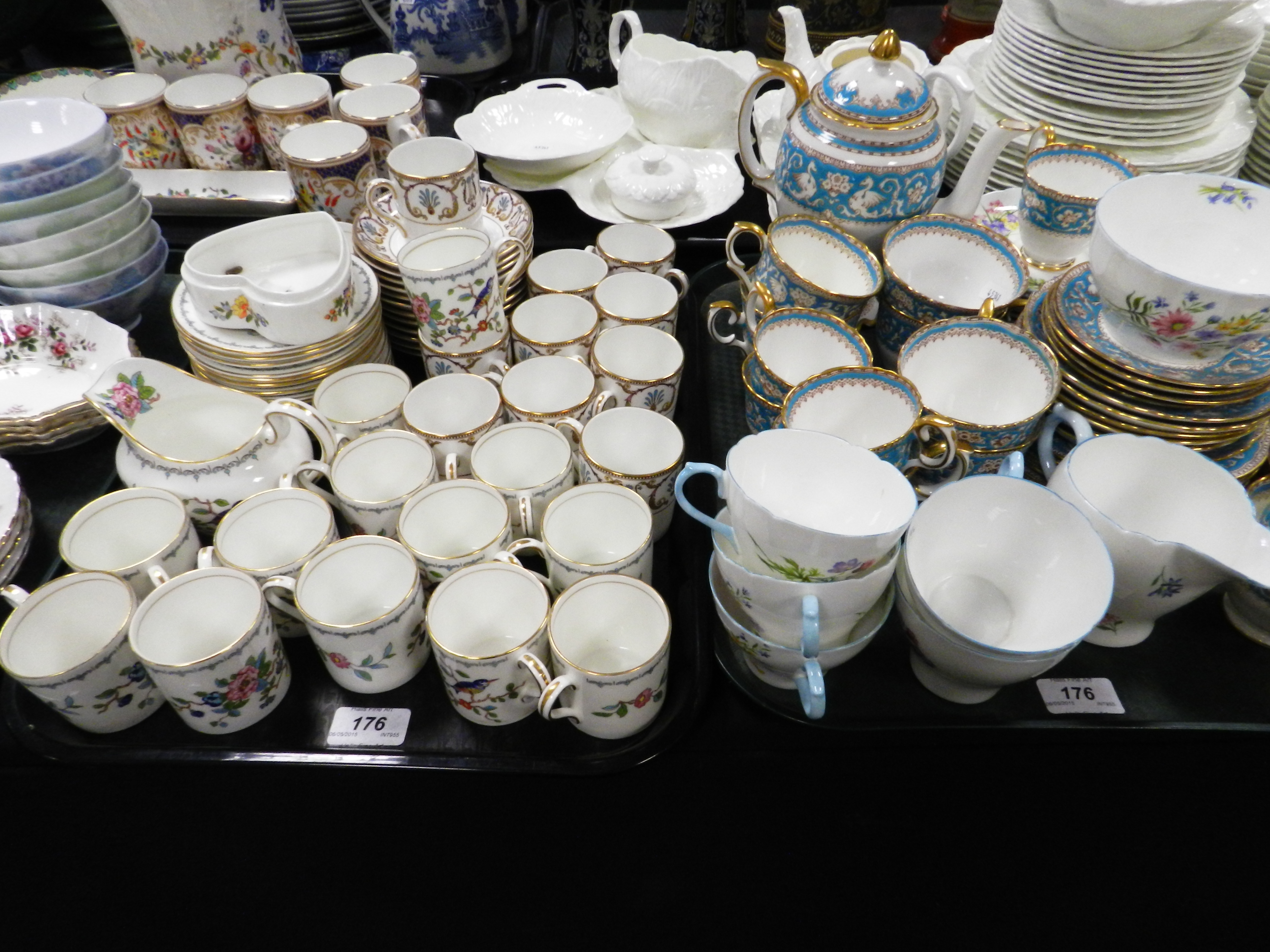 An Ansley Pembroke pattern part coffee service together with Royal Grafton Regency pattern part