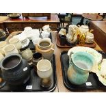 Four trays of assorted ceramics including Shelley teacups, gold lustre wares,