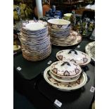 A collection of K&CB Late Mayers dinnerwares in the Venice pattern to include plates, shallow bowls,