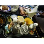 Mixed ceramics to include a Lladro model of a seagull,