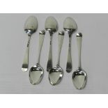 A set of six mid to late 18th century picture back teaspoons,