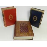 Two books in Wellingborough Grammar School, gilt tooled Morocco bindings, the first Roberts,