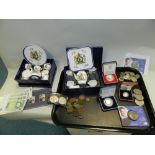 Two boxed sets of the Queen's Golden Jubilee commemorative miniature tea and coffee services,