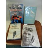 Signed books to include, 'Sir Edmund Hillary, View from the Summit',