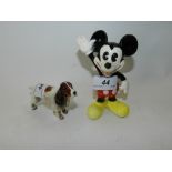 An earthenware figure of Mickey Mouse, circa inter-war period and marked 'Disney Productions',