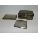 Two early 20th century silver cigarette cases, both Birmingham,