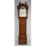 A George III oak and mahogany eight day longcase clock,