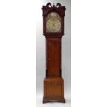 A George III and later oak and mahogany eight day longcase clock,