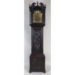 A George III and later oak eight day longcase clock,
