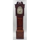 A late George III oak crossbanded mahogany thirty hour longcase clock,