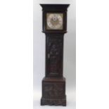 An early 18th century and later eight day longcase clock,