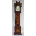 A mahogany and marquetry eight day longcase clock,