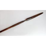 A 19th century South African Zulu Assegan spear with rattan binding,