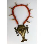 A large Naga NE Indian Tribal head hunters necklace,