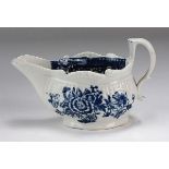 A Liverpool blue and white sauce boat, circa 1770, possibly James Pennington,