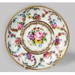 A Nantgarw saucer, circa 1818-20 (London-decorated, probably in the Sims workshop),