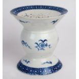 A very rare Caughley pounce pot, circa 1780-90,