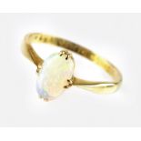 An 18ct gold opal dress ring,