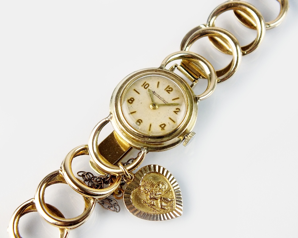 A Lady's 9ct gold Jaeger-Le-Coultre bracelet watch,