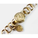 A Lady's 9ct gold Jaeger-Le-Coultre bracelet watch,