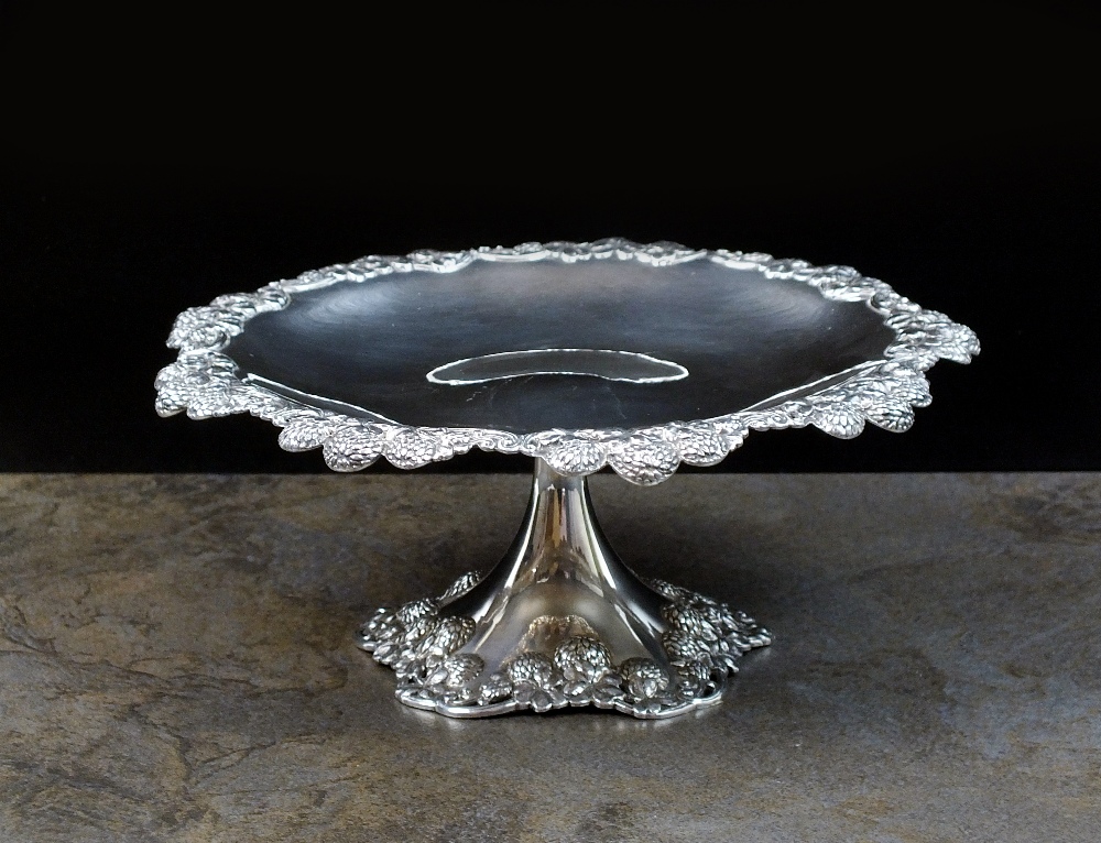 A Tiffany and Co silver comport, import mark for London 1901,