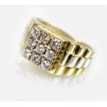 A Gentleman's 18ct gold diamond ring,