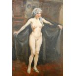 Thomas Ivestor lloyd (1873-1942)
Nude portrait study, the artist's wife,