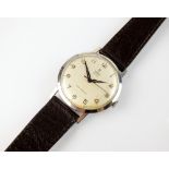 A Gentleman's stainless steel Tudor Royal wristwatch, manual wind,