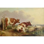 Thomas Sidney Cooper (1803-1902)
Sheep and cattle in a rural landscape
signed lower right,'T.