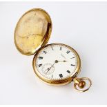 A Gentleman's 9ct gold Waltham Traveler full hunter pocket watch,