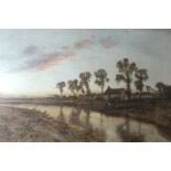 Daniel Sherrin (1868-1940)
River landscape at dusk
signed lower left
oil on canvas
50 by 76 cm