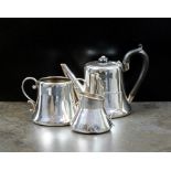 An Edwardian silver bachelors teapot and sugar bowl, William Neale, Birmingham 1907,