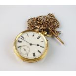 A late 19th century 18ct gold open face pocket watch,