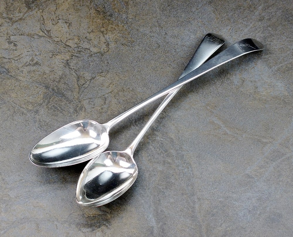 A George III Irish silver basting spoon, Michael Keating, Dublin 1781,