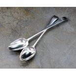A George III Irish silver basting spoon, Michael Keating, Dublin 1781,