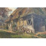 Frank Moss Bennett (1874-1953)
Barn at Trusham, South Devon
signed lower left,