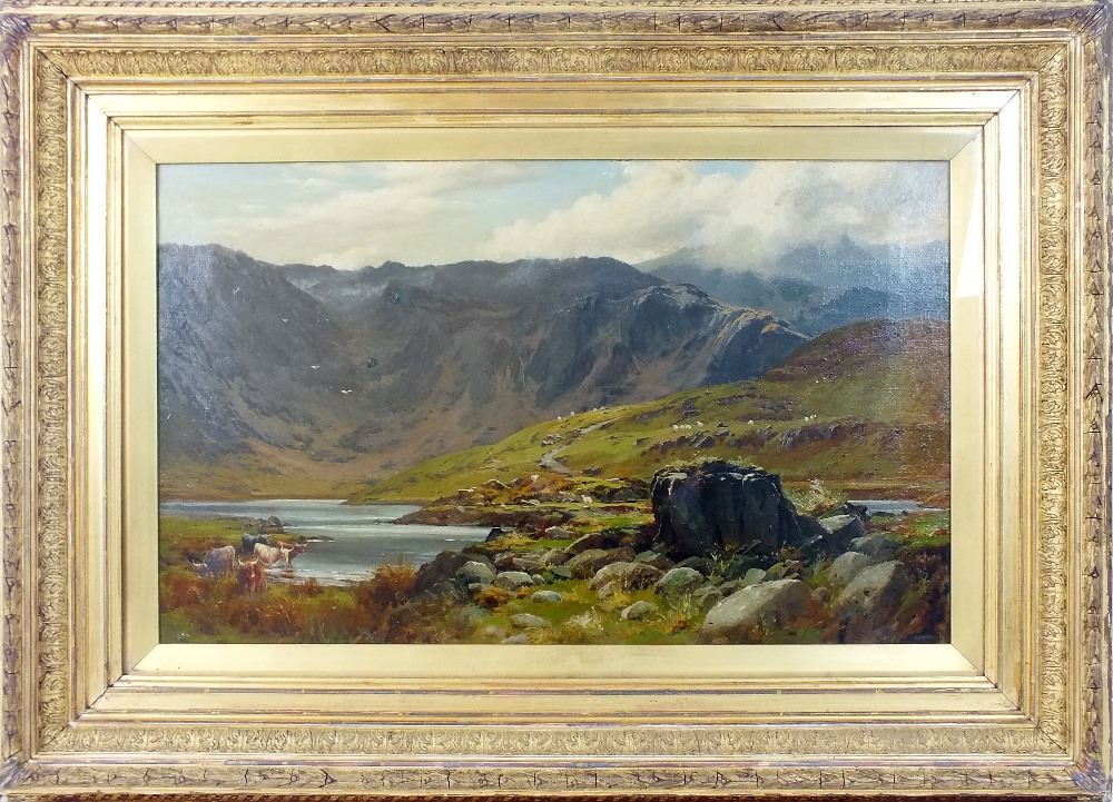 Alfred de Breanski (1852-1928)
Cattle grazing beside a highland loch
signed lower left
signed and