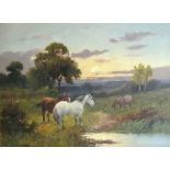 Charles W Oswald (Late 19th century)
Eventide
signed lower left
oil on board
29 by 38 cm