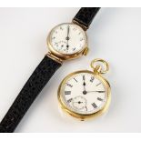 A lady's continental fob watch,