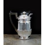 A Victorian silver hot water jug, Dobson & Sons, London 1887,
