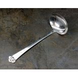 A Danish silver ladle, K Jacobsen, the tapering handle with entwined decorative motif, 30.