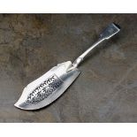 A William IV Irish silver Fiddle pattern fish slice, Peter Walsh, Dublin 1832,