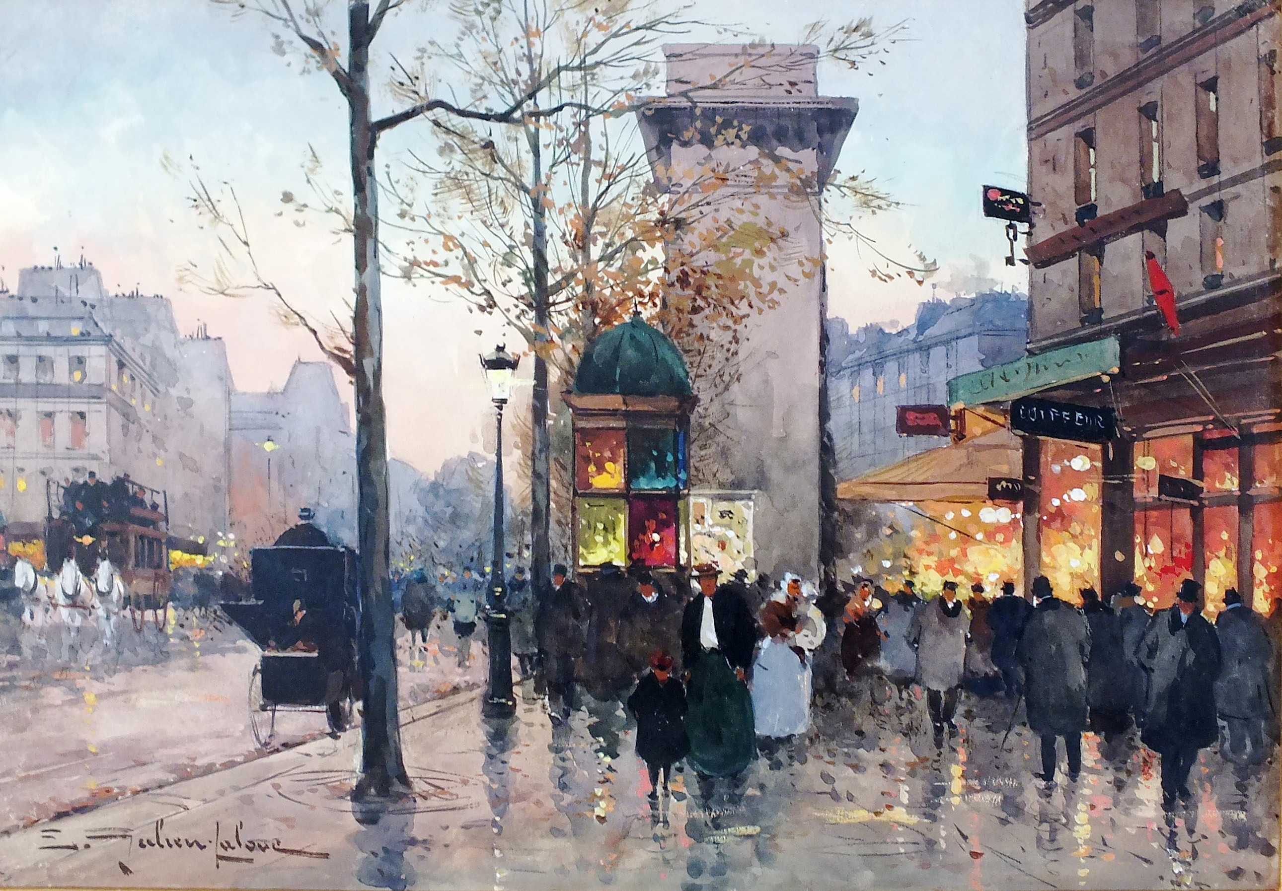 Eugene Galien-Laloue (1854-1941)
La Porte Saint-Denis
signed lower left
inscribed with artist's - Image 2 of 2